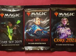 Magic The Gathering CORE SET Booster pack lot M19 M20 M21 new sealed MTG - Image 1