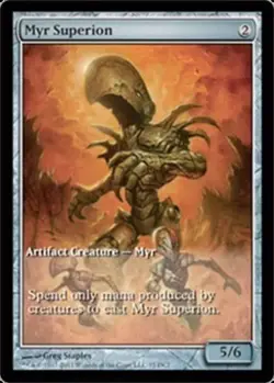 1x Myr Superion ~ Extended Art - Game Day Promo - Foil Moderate Play, English Ga - Image 1