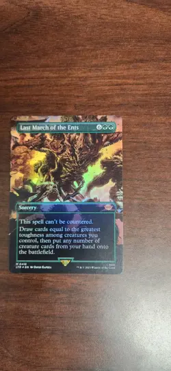 MTG: Last March of the Ents LOTR Borderless Foil M/NM - Image 1
