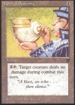 [1x] Horn of Deafening Heavy Play, English Legends MTG Magic - Image 1