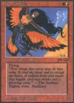 1x Bird Maiden (Dark) Moderate Play, English Arabian Nights MTG Magic - Image 1