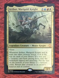 Arthur, Marigold Knight #5 | Light Play FOIL | BLC Bloomburrow Magic MTG 1 - Image 1