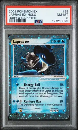 2003 Pokemon Ruby & Sapphire: Lapras EX-Holo #99 | PSA 8 NM-MT - Image 1