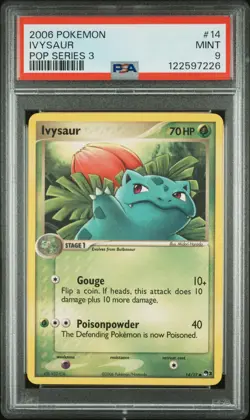 2006 POKEMON POP SERIES 3 #14 IVYSAUR PSA 9 - Image 1