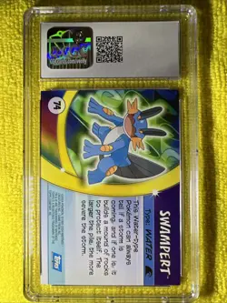 CGC 10 Swampert Pokemon Topps (2004) Advanced Challenge - 74 POP 10 - Image 2