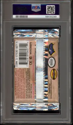 Pokemon Fossil 1st Edition Zapdos Art Authentic Sealed Booster Pack PSA 9 Mint - Image 2