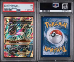 2015 POKEMON XY ANCIENT ORIGINS #98 FA/M RAYQUAZA EX ANCIENT ORIGINS PSA 5 EX - Image 3
