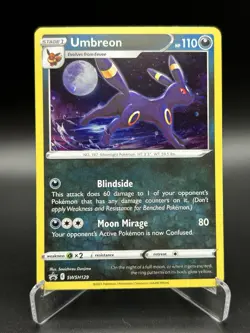 Pokemon TCG: Umbreon SWSH129 Black Star Promo Holo Swirl - Image 1