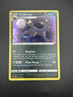 Pokemon TCG: Umbreon SWSH129 Black Star Promo Holo Swirl - Image 2
