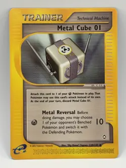 Pokemon TCG Aquapolis Metal Cube 01 129/147 Regular Uncommon 2002 LP - Image 1