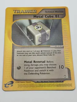 Pokemon TCG Aquapolis Metal Cube 01 129/147 Regular Uncommon 2002 LP - Image 2
