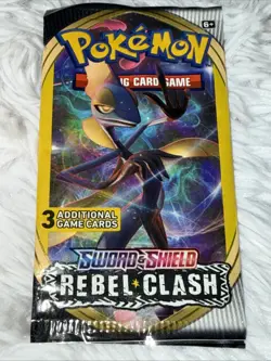 Pokemon TCG Sword & Shield Rebel Clash Sleeved Booster Pack Sealed New - Image 1