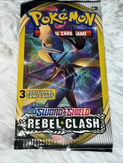 Pokemon TCG Sword & Shield Rebel Clash Sleeved Booster Pack Sealed New - Image 2