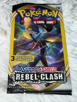 Pokemon TCG Sword & Shield Rebel Clash Sleeved Booster Pack Sealed New - Image 3