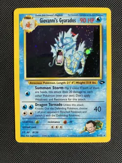 Giovanni's Gyarados Holo Rare 5/132 Pokemon Gym Challenge NM - Image 1