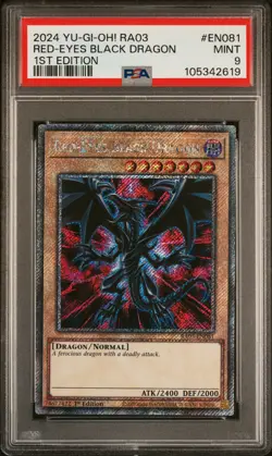2024 YU-GI-OH! RA03-QUARTER CENTURY BONANZA 1ST ED RED-EYES BLACK DRAGON PSA 9 - Image 1