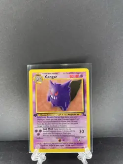 Pokemon Gengar TCG 20/62 1st Edition Non-Holo Card Fossil - Image 1