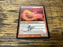 MTG CSP Coldsnap Lightning Serpent Rare Artist Proof Signed John Avon Magic Card - Image 1