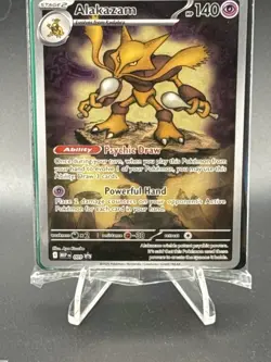 Pokemon Tcg:mega Evolution- ALAKAZAM(MEP-009) ETB Black Star Promo Card Sealed - Image 1