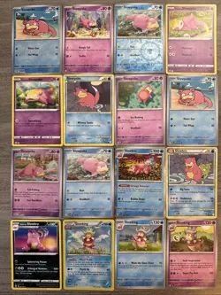 Slowpoke Slowbro Slowking Pokemon Card Collection Lot Of 16 With Holo + Reverses - Image 1