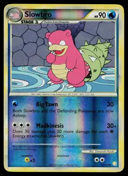Pokemon Card - Slowbro HeartGold SoulSilver 52/123 Reverse Holo - Image 1