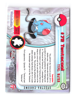 Topps Chrome 2000 Tentacool Pokemon Card #72 SPECTRA - Image 2
