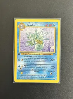 1999 Pokemon TCG Seadra Fossil Card 42/62 1st Edition Unlimited Uncommon - Image 1