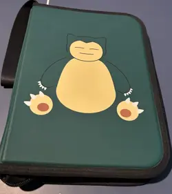 New Pokemon Card Snorlax Zipper Binder 4 Pockets With 50 Pages - Nice! - Image 1
