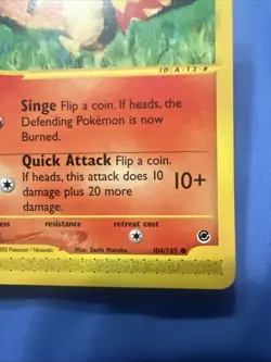 Pokemon Card - Cyndaquil Expedition 104/165 Non Holo - Image 4