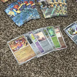 Pokemon Black Bolt White Flare Full Art, EX, Pokeball, reverse holos card lot - Image 5
