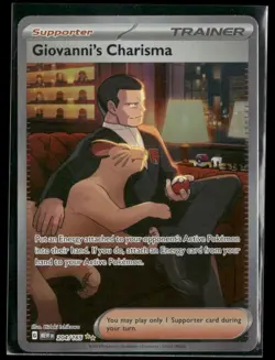 2023 Pokemon Giovanni's Charisma Full Art Trainer Card 207/165 SIR Sv2a - Image 1