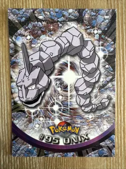 Pokemon Topps 2000 #95 Onix Non Holo Blue Logo Card TV Animation Edition LP - Image 1