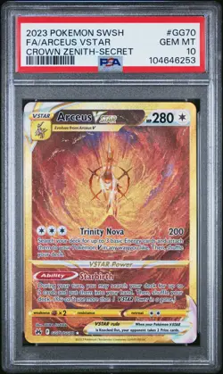 Arceus VSTAR GG70 Crown Zenith English Gold Card Gem Mint PSA 10 - Image 1