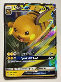 Raichu GX SM213 Holo Black Star Promo Pokemon Card - Image 1