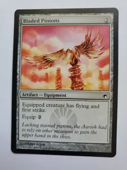 MTG Magic The Gathering Card Bladed Pinions Artifact Equipment Scars Of Mirrodin - Image 1