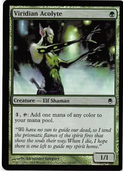 Viridian Acolyte *FOIL Common* Magic MtG x1 Darksteel - Image 1