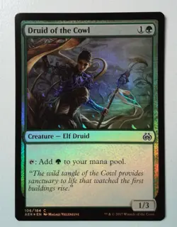 Druid of the Cowl *FOIL Common* Magic MtG x1 Aether Revolt - Image 1