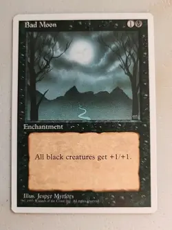 Bad Moon 4th Edition Regular NM Near Mint MTG - Image 1