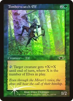 Legions MTG FOIL Timberwatch Elf Magic - Image 1