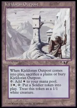 1 x Kjeldoran Outpost - Alliances - Heavy Play - MTG - Image 1