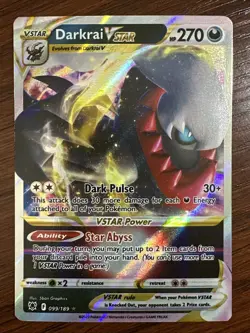 Darkrai VSTAR Ultra Rare Holo Card 099/189 Astral Radiance Pokemon TCG - Image 1