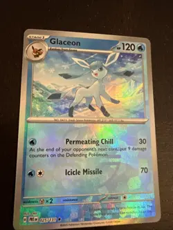 Pokemon TCG Glaceon 025/131 Prismatic Evolutions Master Ball Reverse Holo Card - Image 1