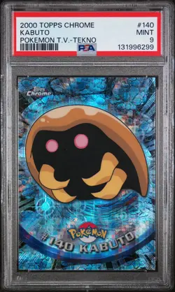 2000 TOPPS CHROME POKEMON KABUTO #140 T.V TEKNO (POP 4 ONLY 2 HIGHER) RARE! - Image 1