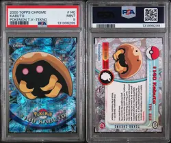 2000 TOPPS CHROME POKEMON KABUTO #140 T.V TEKNO (POP 4 ONLY 2 HIGHER) RARE! - Image 3