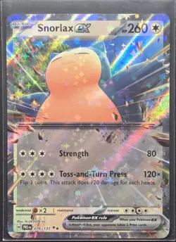 Snorlax EX 076/131 Prismatic Evolutions Ultra Rare Pokemon 2025 - Image 1