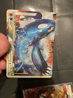 Pokemon TCG Kyogre & Groudon LEGEND (Both Halves) Undaunted 87+88/90 Holo Swirl - Image 2