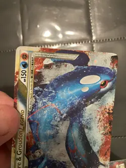 Pokemon TCG Kyogre & Groudon LEGEND (Both Halves) Undaunted 87+88/90 Holo Swirl - Image 3