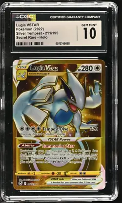 LUGIA VSTAR Silver Tempest Holo Secret Rare #211 CGC 10 Pokemon [Nostalgium] - Image 1