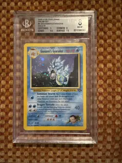 2000 POKEMON GYM CHALLENGE HOLO #5 GIOVANNI'S GYARADOS BGS 8 LOW POP - Image 1