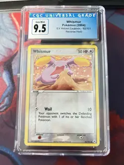Pokemon TCG Whismur 82/101 EX Hidden Legends Reverse Holo CGC 9.5 Mint - Image 1